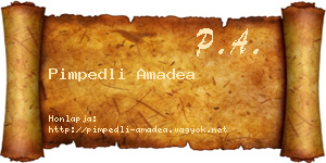Pimpedli Amadea névjegykártya